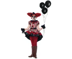 Wicked Klown Horror Clown Evil Jester Pennywise Halloween Child Girls Costume - Red