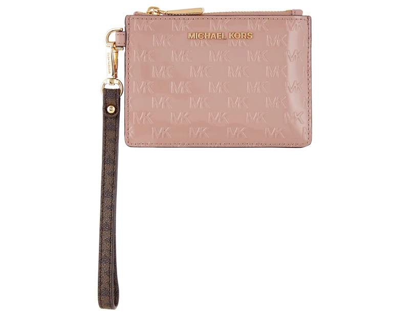 Michael Kors Jet Set Small Leather Wristlet Coin Purse - Fawn 