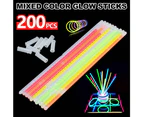 200PCS Glow Sticks Bracelets Necklaces Neon Colors Party Favors Disco Rave Rock