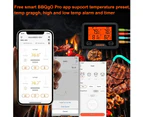 Inkbird Wifi Bluetooth Meat Thermometer IBBQ-4BW Wireless BBQ Food Probes Outdoor C/F Digital Rechargeable Magnet Timer Alarm Wireless Barbecue