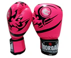 Morgan Elite Boxing & Muay Thai Leather Gloves - Pink