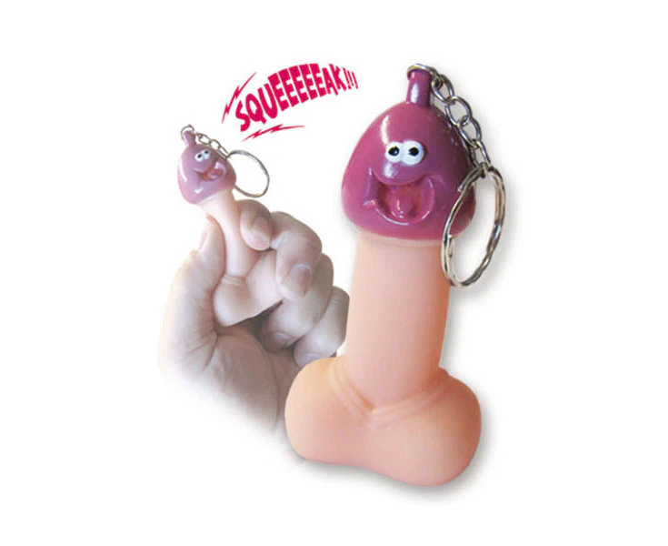 Squeaky Pecker Keychain - Novelty Keychain