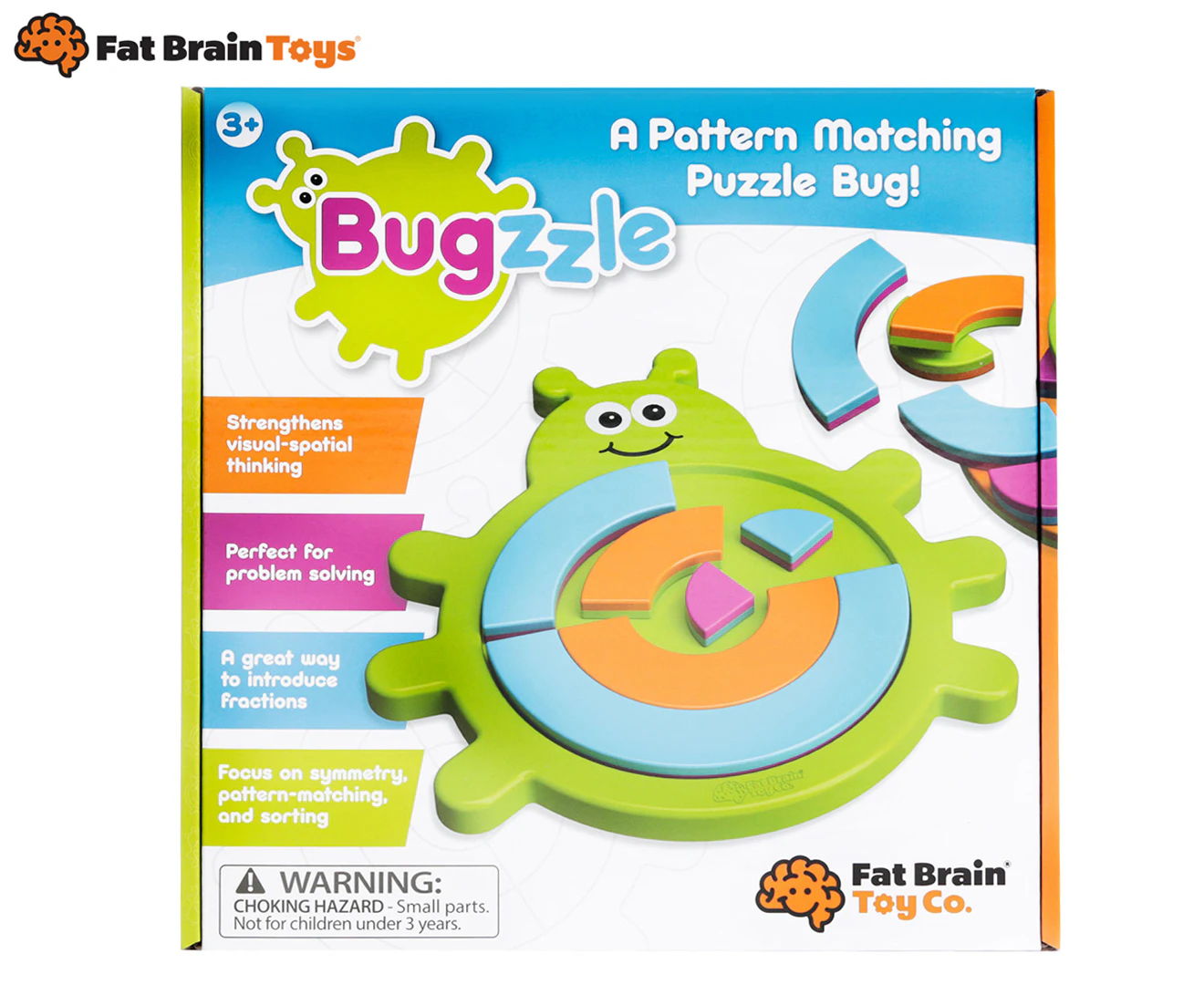 Fat Brain Toy Co Bugzzle Kids/Toddler 3y+ Educational Animal Bug Puzzle Toy Game