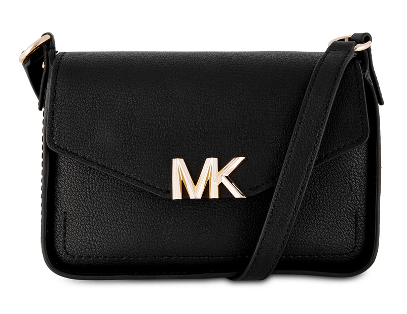 Michael Kors Sylvia Leather Messenger Bag - Black