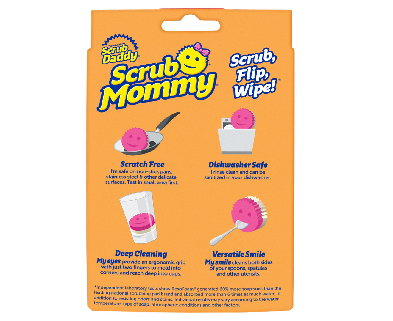Scrub Daddy Scrub Mommy - Scratch-Free Multipurpose Dish Sponge - BPA Free & Made with Polymer Foam - Stain & Odor Resistant Kitchen Sponge - Online