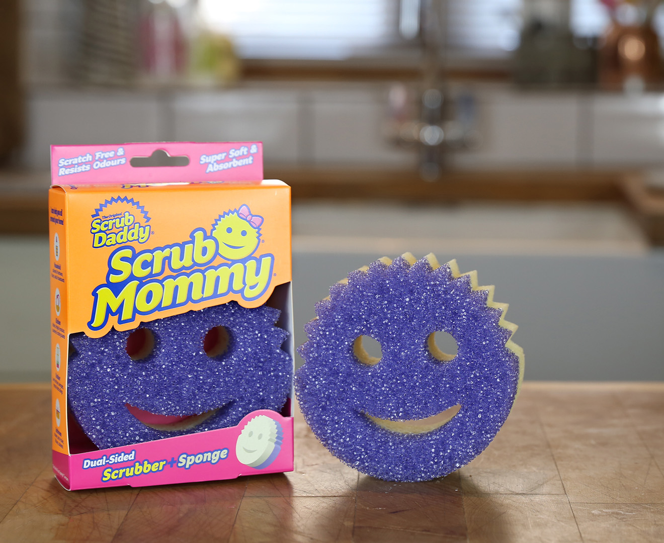 Scrub Mommy 6 In. x 4.125 In. Dual Sided Purple Scrub Sponge