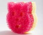 3 x Scrub Mommy Cat Dual-Sided Scrubber & Sponge - Pink/Yellow