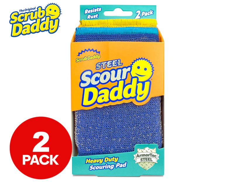 Steel Scour Daddy Heavy Duty Scouring Pad 2-Pack