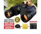 Binoculars 60X60 Day/Night Vision Telescope Coordinates 3000M Waterproof Travel