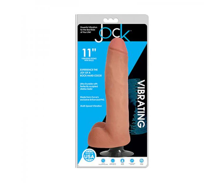 Curve Toys Jock Vibrating Dong W Balls 11 The Ultimate Pleasure Experience For Men And Women In Vanilla