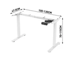 Advwin Electric Standing Desk Frame Height Adjustable Motorised Sit Stand Desk Base Workstation White