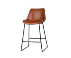 Bar Stools Set of 2 Kitchen Stool PU Leather Chairs