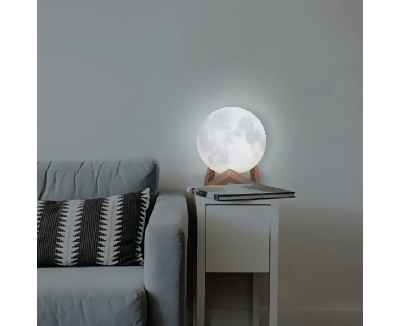 Dimmable 3D Magical Moon Lamp USB LED Night Light Moonlight Touch Sensor Lamp au