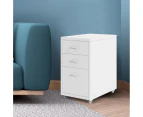 Levede 3 Drawer Office Drawers Cabinet Storage Cabinets Steel Rack Home White