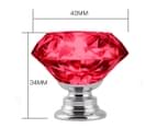 Nneids 16 Pcs Red Crystal Knobs Diamond 40mm Diameter Door Cabinet Handle 3