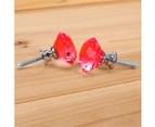Nneids 16 Pcs Red Crystal Knobs Diamond 40mm Diameter Door Cabinet Handle 6