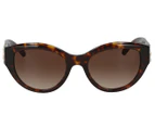 Bvlgari Women's Oval Cat Eye Sunglasses - Dark Havana/Brown