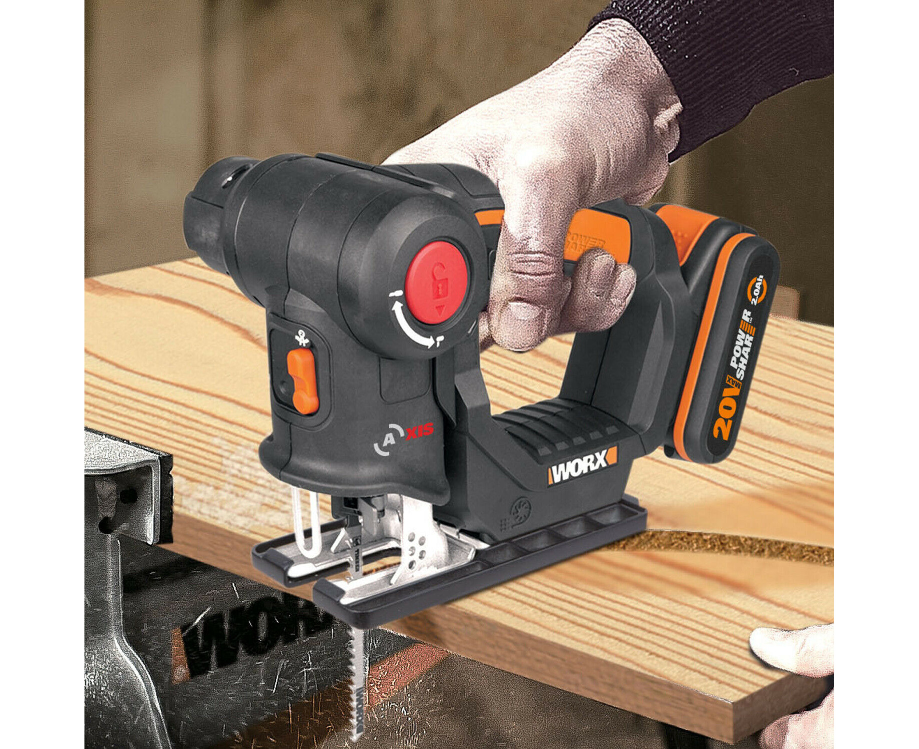 WORX 20V Cordless AXIS Multi Purpose Reciprocating JigSaw Skin