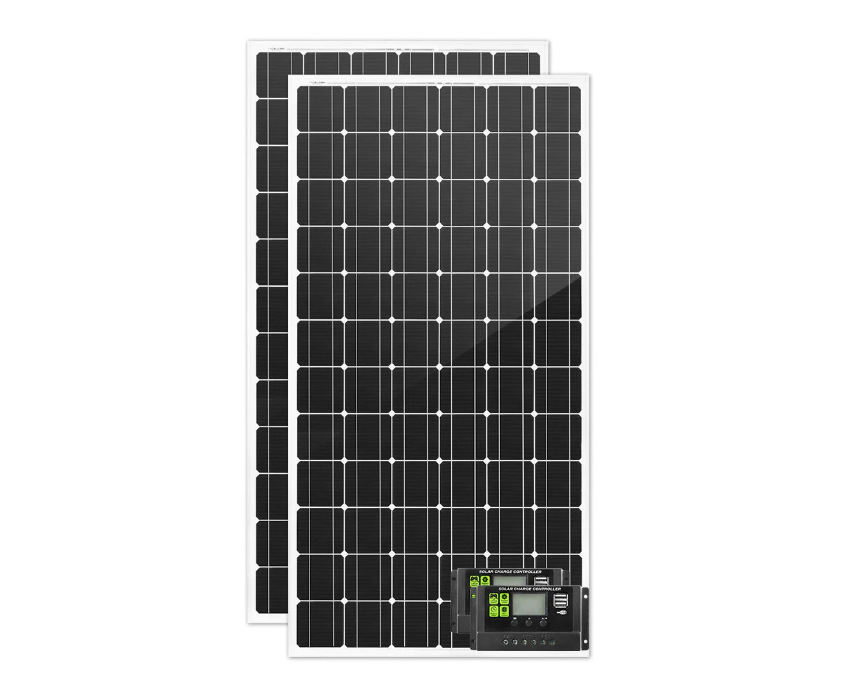 ATEM POWER 2X 250W 12V Solar Panel Kit Mono Caravan Camping Power Battery Charging Home