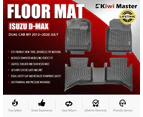 KIWI MASTER 3D TPE Car Floor Mats Fit ISUZU D-MAX DMAX Dual Cab MY 2012~2020 JULY