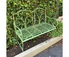 Garden Metal Bench Seat, Green, Sturdy