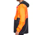 KingGee Men's Hi Vis Hooded Pullover Jacket - Orange/Navy