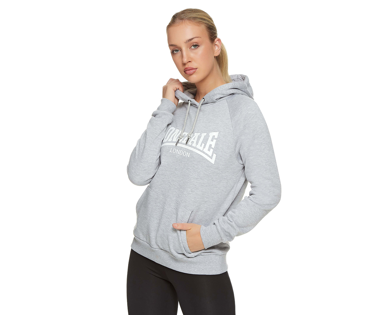 Lonsdale Women's Midhurst Hoodie - Grey Marle | Www.catch.co.nz