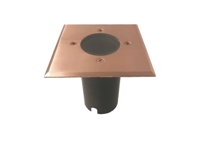 CLA LIGHTING Recessed Square Inground Light - MR16 - 120mm Copper