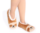 Snuggups Women's Animal Sloth Slippers - Brown
