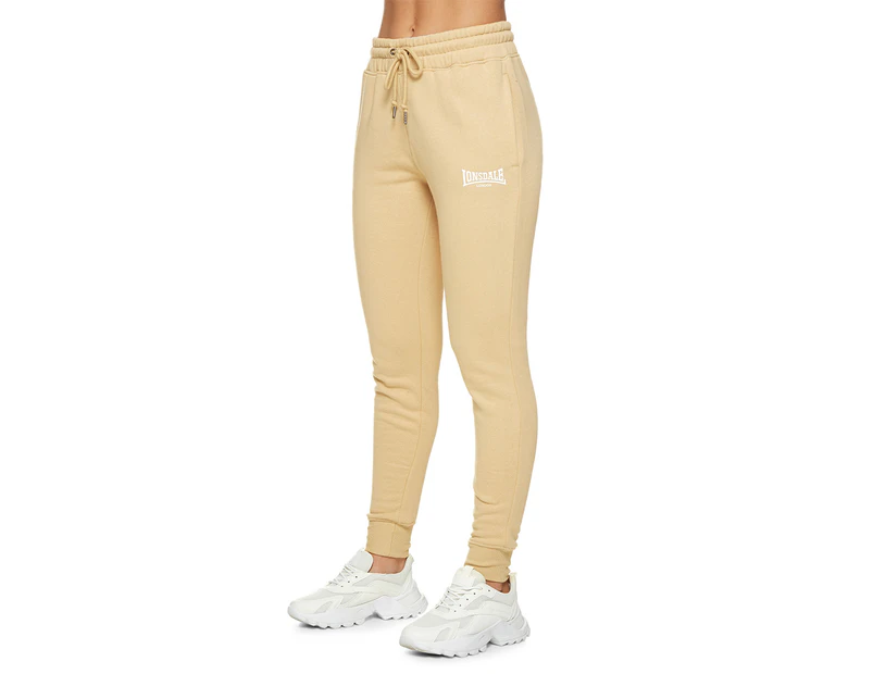 Lonsdale Women's Southall Core Trackpants / Tracksuit Pants - Oat Milk