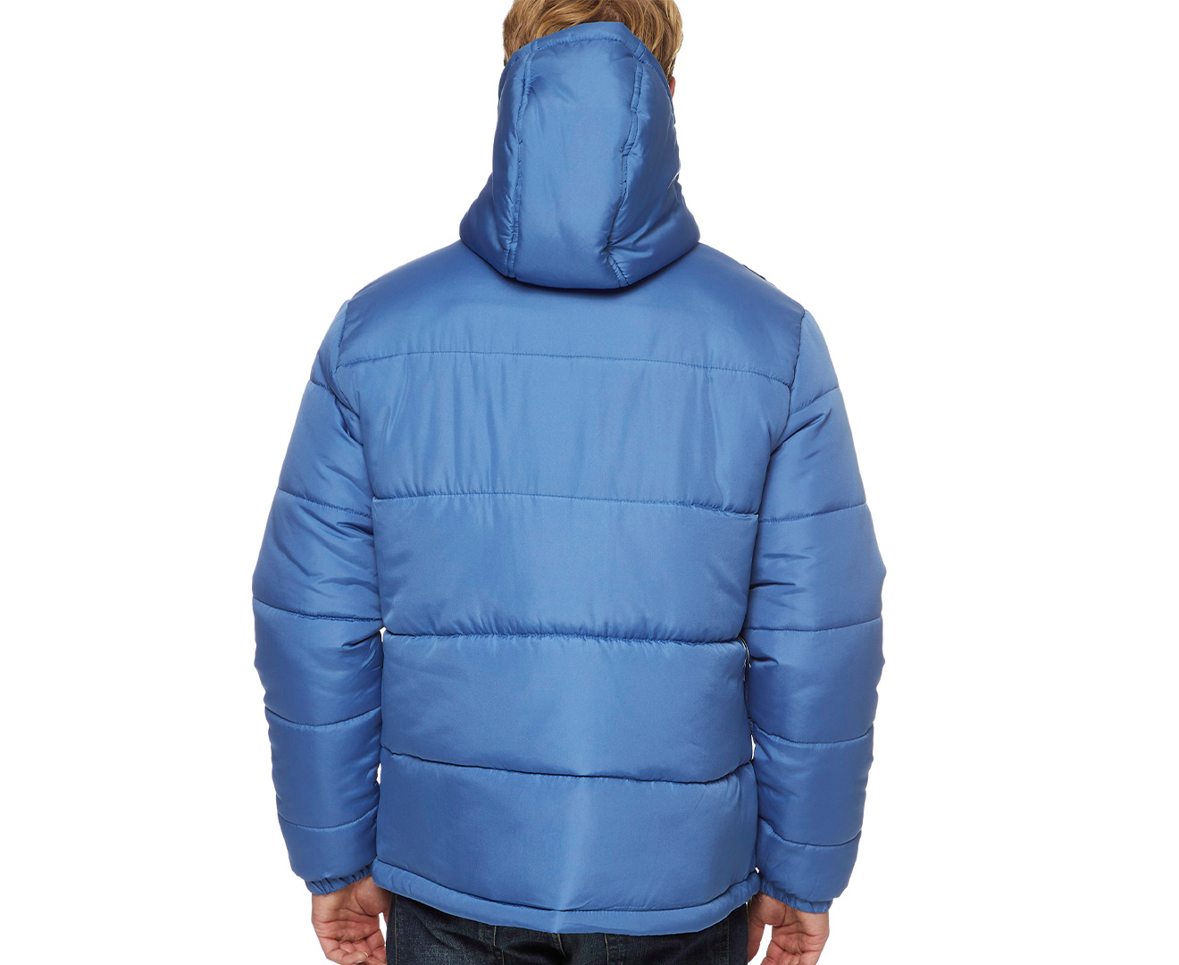 Cherokee Men's Two Tone Hooded Puffer Jacket - Delft Blue | Catch.co.nz