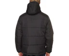 Cherokee Men's Two Tone Hooded Puffer Jacket - Black