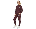 Lonsdale Women's Southall Core Trackpants / Tracksuit Pants - Choc Berry
