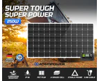 ATEM POWER 250W 12V Solar Panel Kit Mono Caravan Camping Power Charging PWM Regulator