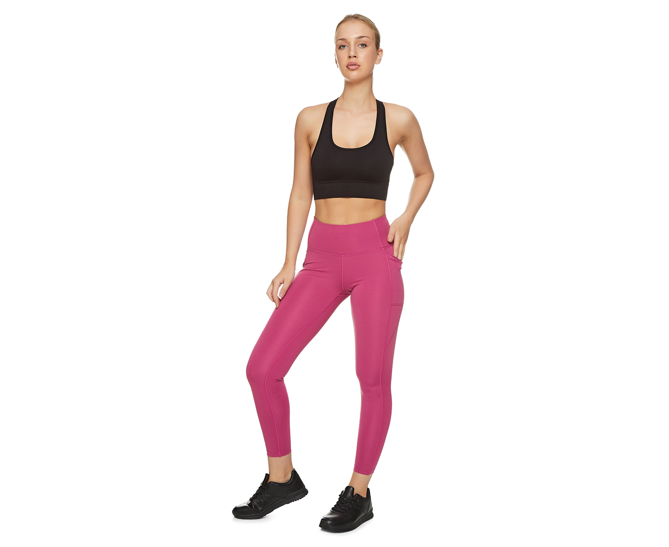 Nicole Miller Sport Women's Pocket Tights / Leggings - Berry | Catch.co.nz