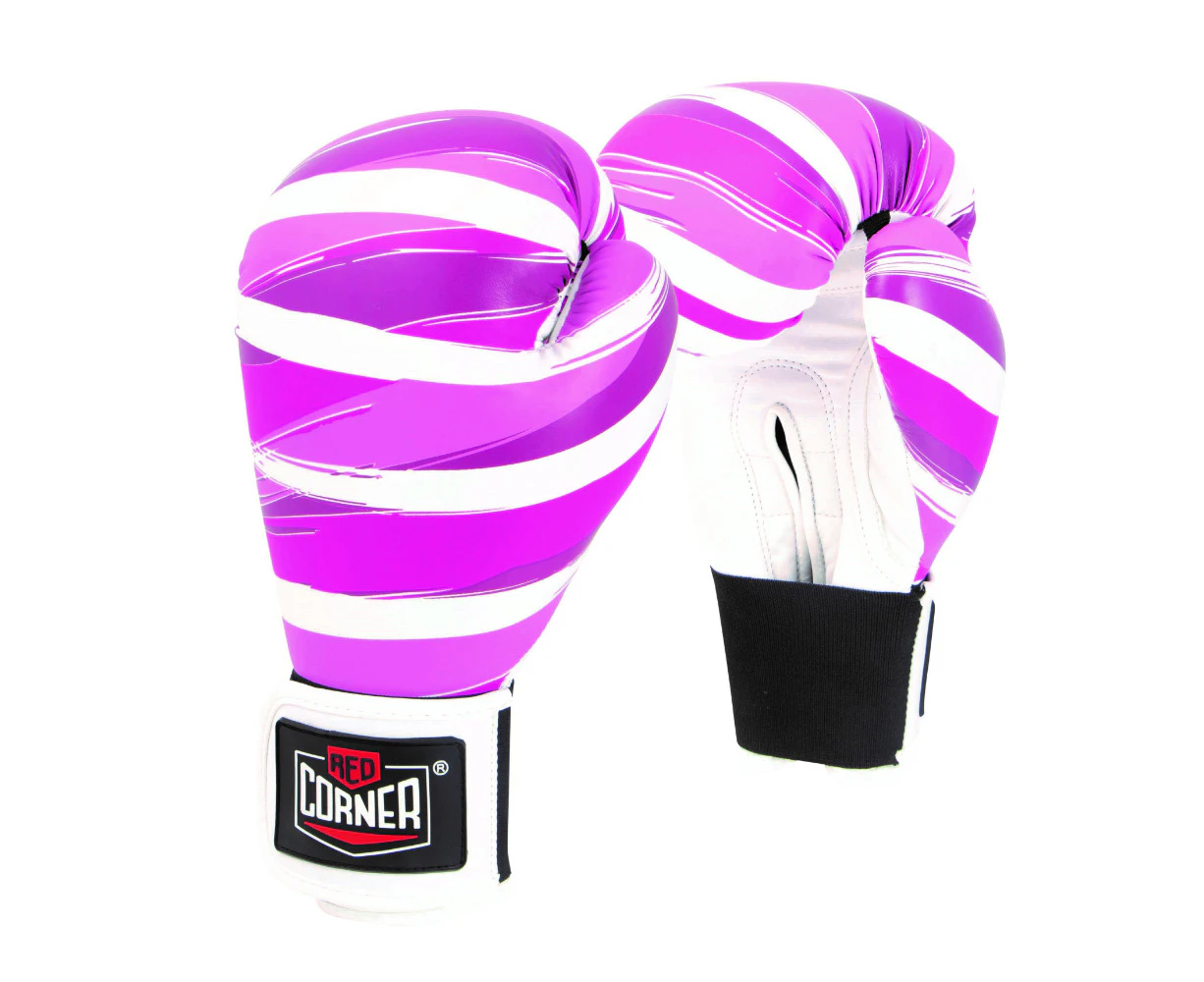 RCB Womens Sparring Boxing Gloves - Stripes Pink