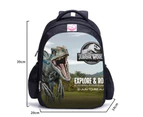 Dinosaur Backpack for Boys Casual School Bag Teens Travel Schoolbag Jurassic World-Black