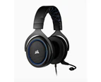 Corsair HS50 PRO Blue STEREO Gaming Headset, 50mm neodymium speaker, Optimized unidirectional microphone, Discord Certified. Headphone