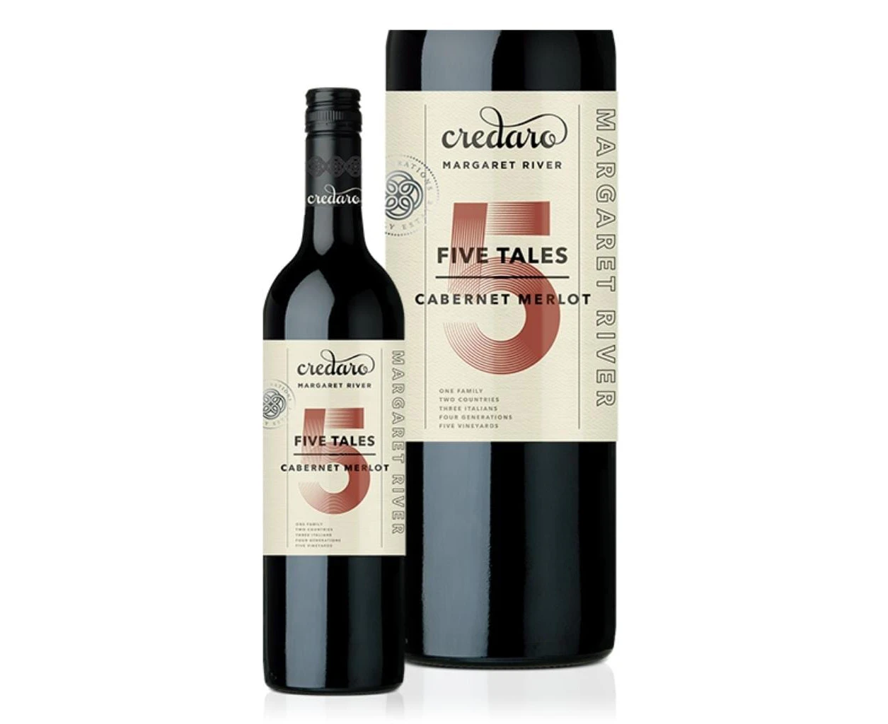 Credaro Five Tales Cabernet Merlot 2022 12pack 14% 750ML