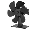 6 Blade Fan Heat Self-Powered Wood Stove Top Burner Fireplace Silent Heater