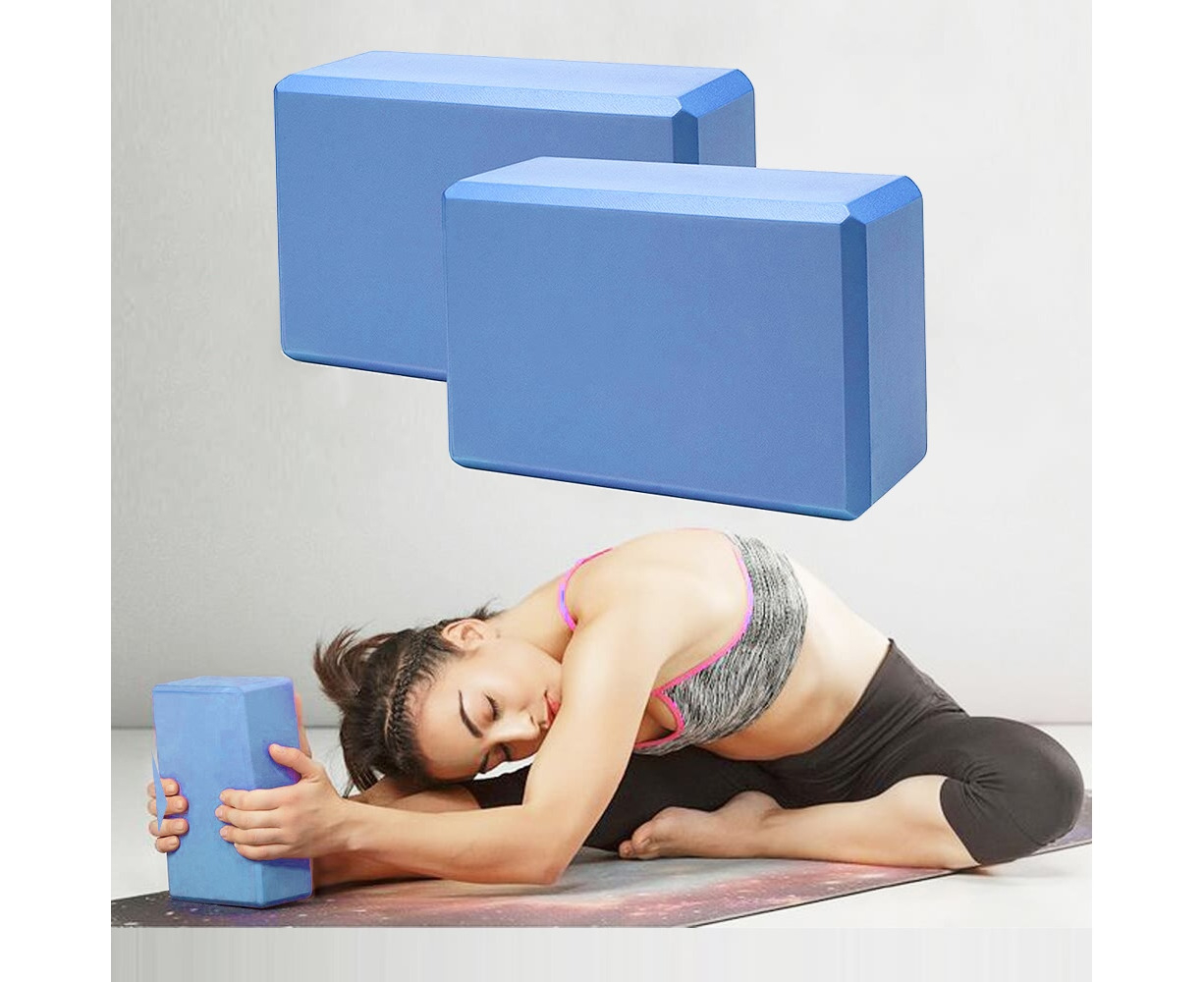 2x Yoga Block Foaming Foam Brick Exercise Fitness Gym Pilates Fitness Sport  Tool
