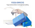 2PCS Yoga Block Brick Foaming Home Exercise Practice Fitness Gym Sport Tool -Light Blue