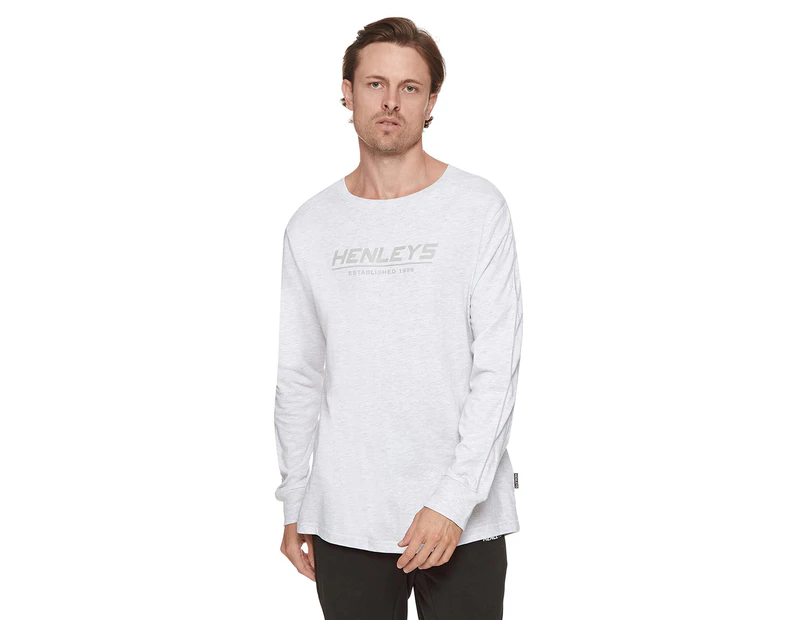 Henleys Men's Staggs Reflective Long Sleeve Tee - Snow Marle
