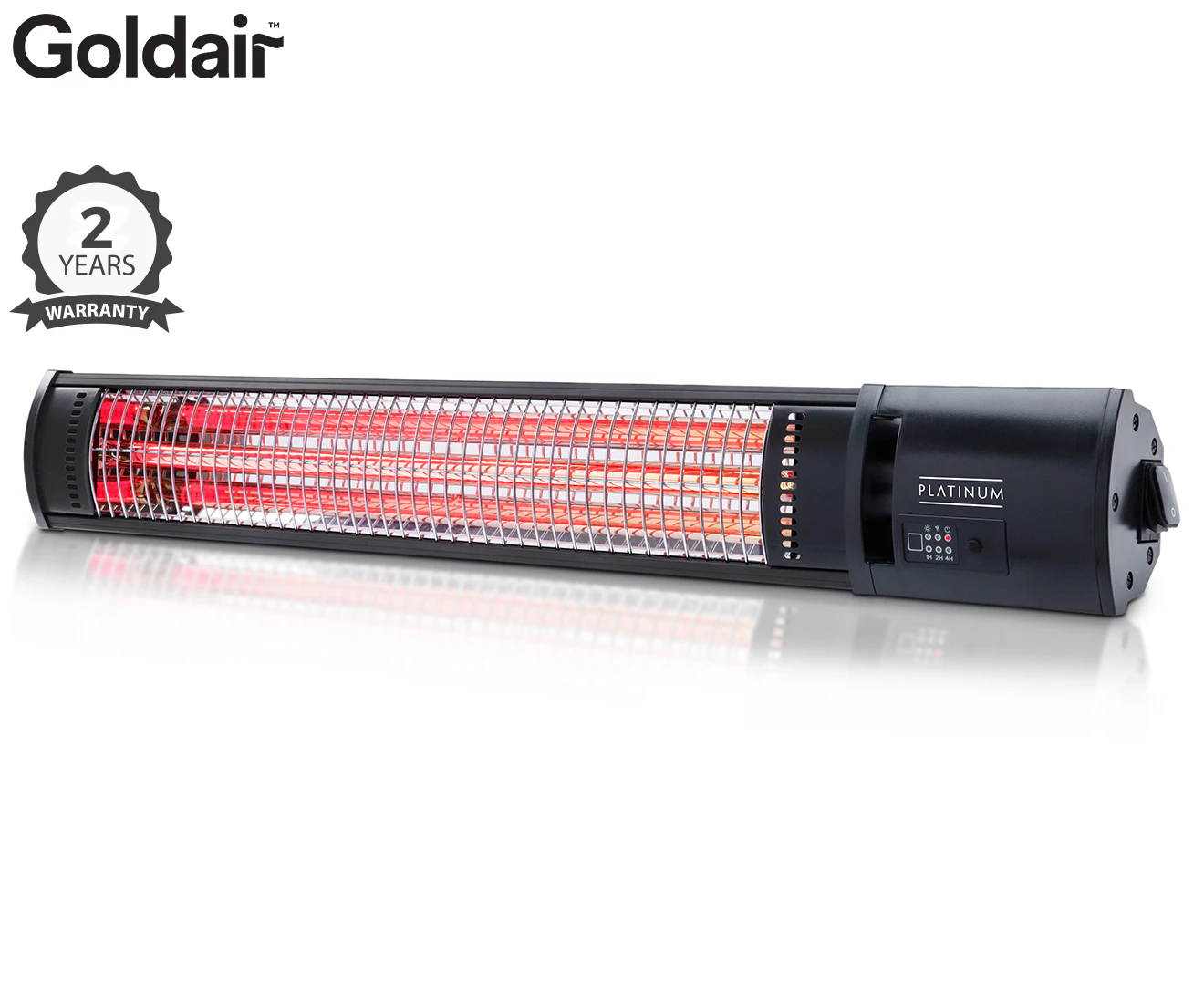 Goldair 72cm 2000W Outdoor Radiant Heater w/ Wifi/Remote Home Heating Black