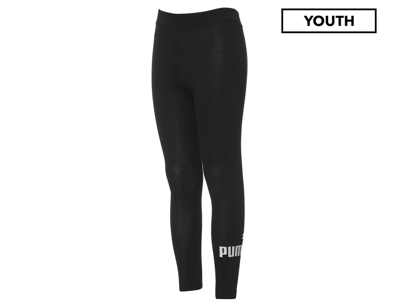 Puma Youth Girls' Essentials+ Logo Tights / Leggings - Black