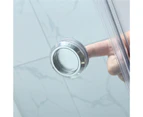 870-1180mm Wall to Wall Sliding Shower Screen Frameless Chrome Stainless Steel Square Rail 10mm Glass SS304 Round Handle