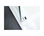 870-1180mm Wall to Wall Sliding Shower Screen Frameless Chrome Stainless Steel Square Rail 10mm Glass SS304 Round Handle