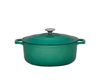 Chasseur Round French Oven 28cm - 6L Emerald Green