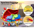 Bopeep Kids Ride On Suitcase Children Travel Luggage Carry Bag Trolley Octopus