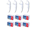 300PCS (6x50pc/box) Disposable Dental Flosser Dental Deep Cleaning with Teeth Stick, Tooth Pick, Interdental Brush